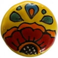 thumbnail image 1 of Round Canary Talavera Ceramic Drawer Knob, 1 of 2