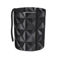 thumbnail image 1 of Round Car Trash Can 7×5.9in Waterproof, Durable, Not Easy To Fade, Easy To Install And Disassemble To Prevent Interior Pollution Dark Gray Geometric Patterns_1 (2), 1 of 7