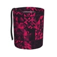 thumbnail image 1 of Round Car Trash Can 7×5.9in Waterproof, Durable, Not Easy To Fade, Easy To Install And Disassemble To Prevent Interior Pollution Darkmagenta Geometric Patterns_1, 1 of 7