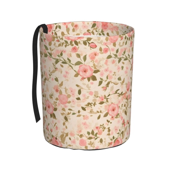 Round Car Trash Can 75.9in Waterproof, Durable, Not Easy To Fade, Easy To Install And Disassemble To Prevent Interior Pollution Rose Gold Foil Leopard Print_4