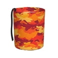 thumbnail image 1 of Round Car Trash Can 7×5.9in Waterproof, Durable, Not Easy To Fade, Easy To Install And Disassemble To Prevent Interior Pollution Vector Camouflage Pattern Orange Red_4, 1 of 7