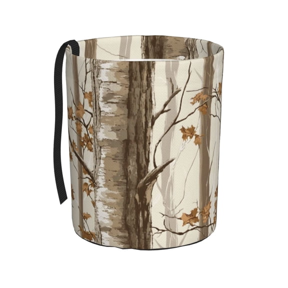 Round Car Trash Can 75.9in Waterproof, Durable, Not Easy To Fade, Easy To Install And Disassemble To Prevent Interior Pollution Woods Camouflage Tan_4