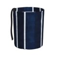 thumbnail image 1 of Round Car Trash Can 7×5.9in Waterproof, Durable, Not Easy To Fade, Easy To Install And Disassemble To Prevent Interior Pollution Darkblue Stripe_2, 1 of 7