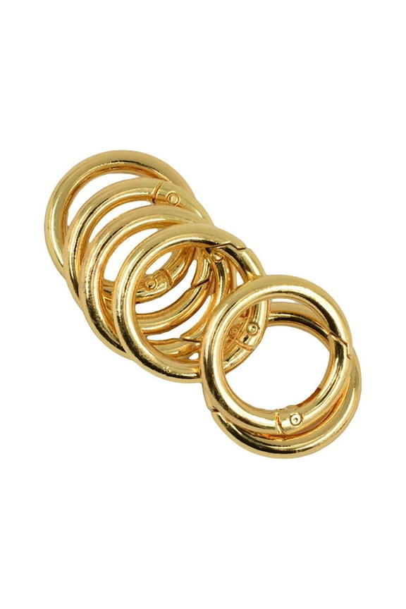 Round Carabiner Jump Open Hook s for Keychain Hanging, Key , Backpack Attachment Accessories, Belt Holder Etc , Gold
