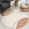 thumbnail image 1 of Round Carpet Living Room Coffee Table Large Rug Lint-free Non-slip Bathroom Nordic Ins Simple Hand-painted Style r Mat, 1 of 6