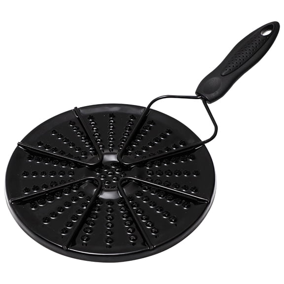 Round Cast Metal Stove Heat Diffuser Plate with Anti-scald Handle,Even Heat Distribution Flame Spreader for Gas Cooktop,Prevent Local Scorch and Protect Small Cookware from Direct Open Fire,15 inch