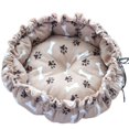 thumbnail image 1 of Round Cat Bed Deep Sleeping Bed Dog Cat Winter House Drawstring Design Pet Mat for Kitten Puppy Sleeping Supplies, 1 of 21