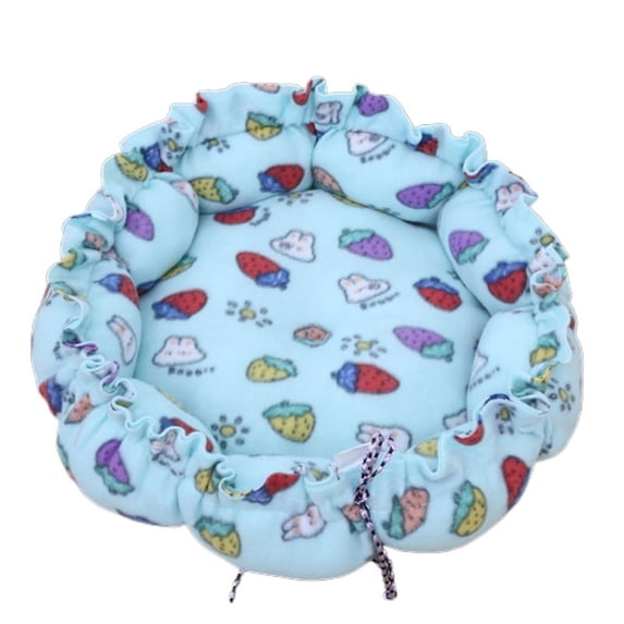 Round Cat Bed Deep Sleeping Bed Dog Cat Winter House Drawstring Design Pet Mat for Kitten Puppy Sleeping Supplies