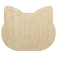 thumbnail image 1 of Round Cat Face Angry Wood Shape Unfinished Piece Cutout Craft DIY Projects - 4.70 Inch Size - 1/4 Inch Thick, 1 of 7