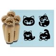 thumbnail image 1 of Round Cat Playful Skeptical Stretching Rubber Stamp Set for Scrapbooking Crafting Stamping - Mini 1/2 Inch, 1 of 7