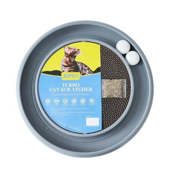 Interactive Cat Scratcher Ball Track Toy for Indoor Cats Scratching Board