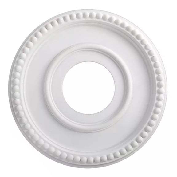 Round Ceiling Medallion Split Molded PU Decorative Cover Plate for Chandelier and Ceiling Fan Light Fixtures