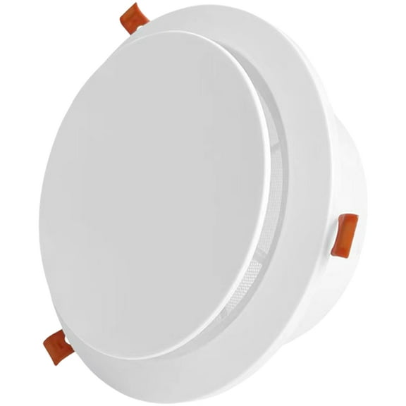 Round Ceiling Vent Rotatable Louver Soffit Vent with Screen for Bathroom