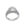 thumbnail image 1 of Round Center Cubic Zirconia Ring Sterling Silver 925 Size 6, 1 of 2