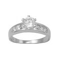 thumbnail image 1 of Round Center Cubic Zirconia Ring Sterling Silver 925, 1 of 2