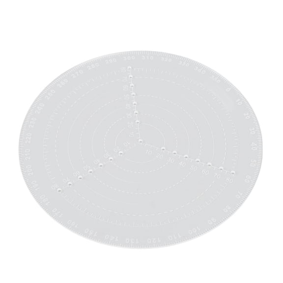 Round Center Finder Compass 8 inches / 200 mm Transparent Acrylic Wood Centering Tool with Stainless Steel Pin for DIY Carpentry Crafts and Furniture Making