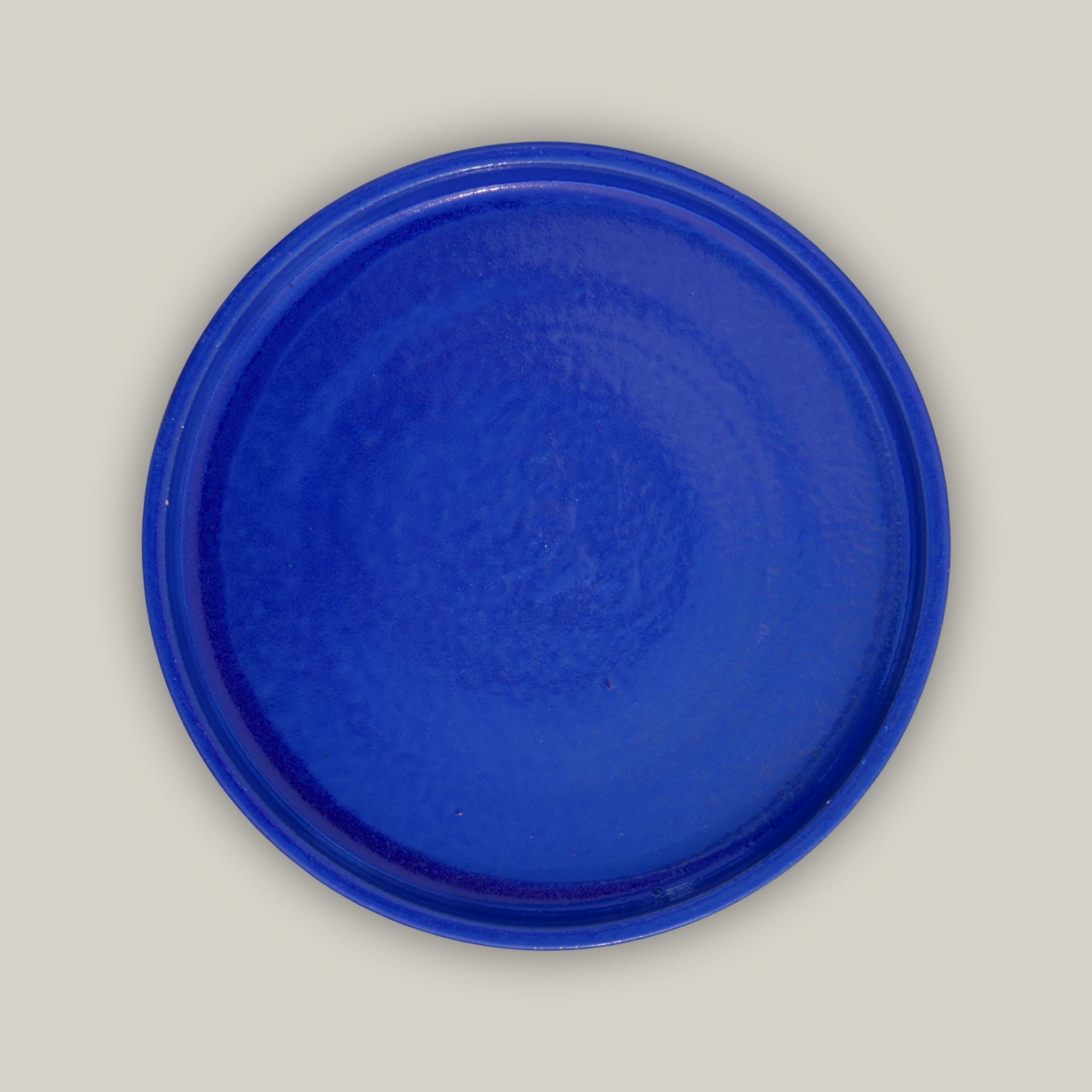 Round | Falling Blue Ceramic Plant Saucer | High Fired Ecofriendly Clay ...