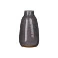 thumbnail image 1 of Round Ceramic Vase with Banded Bottom and Narrow Mouth,Large,Set of 2, Gray, 1 of 5