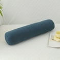 thumbnail image 1 of Round Cervical Roll Cylinder Bolster Pillow with Removable Washable Cover, Ergonomically Designed for Sleeping, Round Neck Support for Bed, Legs, Back and Yoga(Dark Blue), 1 of 6