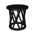 thumbnail image 1 of Round Ceylon Solid Wood End Table Black, 1 of 7
