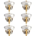 thumbnail image 1 of Round Chafing Dish, 4 Qt Stainless Steel Gold Catering Buffet Warming Container Set With Food Pan, Water Pan, Lid, Frame And Fuel Holder, Pack Of 6, 1 of 6