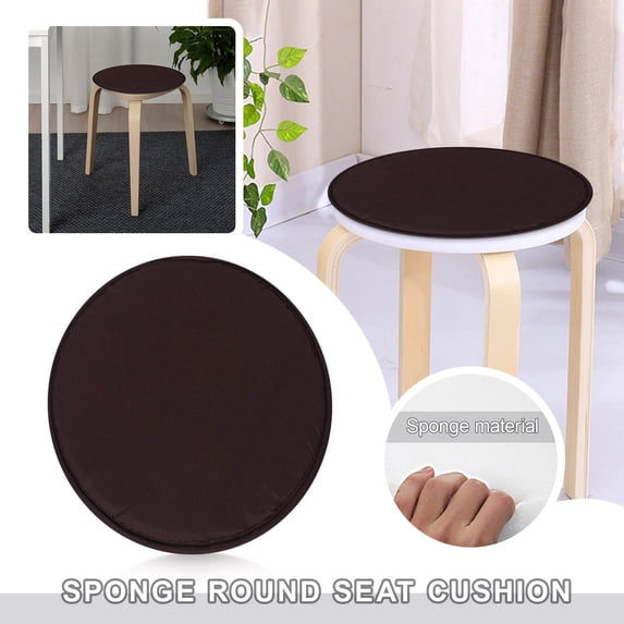 Round Chair Cushion 12 inch – Soft Cotton Seat Pad for Dining Chairs, Kitchen, Patio and Garden – Indoor Outdoor Round Chair Pad for Home and Office Seating