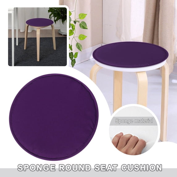 Round Chair Cushion 12 inch – Soft Cotton Seat Pad for Dining Chairs, Kitchen, Patio and Garden – Indoor Outdoor Round Chair Pad for Home and Office Seating