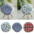 thumbnail image 1 of Round Chair Cushion Pad | Soft Upholstered Seat Cover | Office, Home, Car | Washable Padded Comfort Mat | Multicolor Pearl Fabric | 15.74x15.74x1.96 in | Coccyx Relief | 1 Pack, 1 of 3