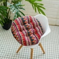 thumbnail image 1 of Round Chair Cushion Pad | Soft Upholstered Seat Cover | Office, Home, Car | Washable Padded Comfort Mat | Multicolor Pearl Fabric | 15.74x15.74x1.96 in | Coccyx Relief | 1 Pack, 1 of 3