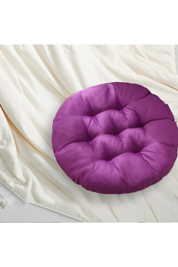 Round Chair Cushion - Thick Padded Seat Cover for Office, Dining, Student Chairs - Breathable Linen Fabric - All-Season Comfort - Soft Support for Long Sitting Hours