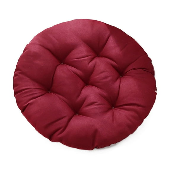 Round Chair Cushion with Thick Padding, Linen Fabric Cover, All-Season Use for Office, Student, and Dining Chairs, Machine Washable