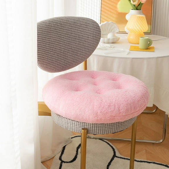 Round Chair Cushions 10inch Seat Cushion for Chairs Stool Plush Seat Pad Winter Warm Chair Covering for Dining Room, Foam Padding Round Chair Pads Floor Pillow Cushions