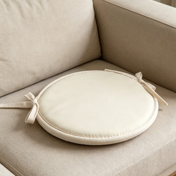 Round Chair Cushions 12" Indoor Outdoor Seat Cushion with Ties,Garden Patio Home Seat Cushion Soft Round Dining Kitchen Chair Pad Bar Stool Pad