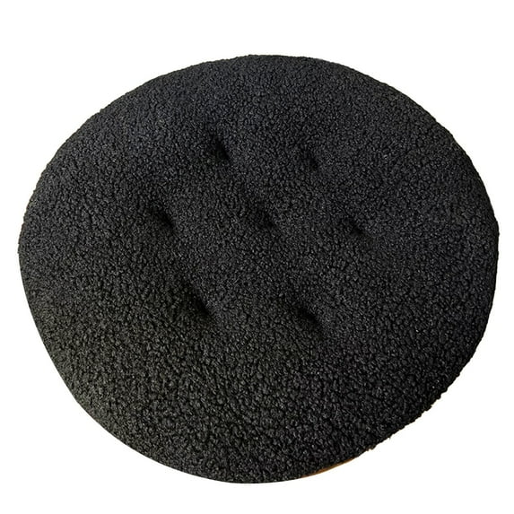 Round Chair Cushions 15.74X15.74inch Seat Cushion, Plush Seat Pad, Winter Fleece Plush Round Seating Pillows, Warm Chair Covering for Dining Room, Foam Padding Round Chair Pads Floor Pillow Cushions