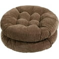 thumbnail image 1 of Round Chair Cushions 22x22 Inch Outdoor Seat Pads Set of 2 Throw Floor Pillows for Adults Sitting Patio Garden, Coffee, 1 of 15