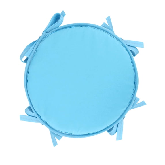 Round Chair Cushions with Ties – Thick Fabric Pads for Dining Chairs and Stools (38cm/15in)