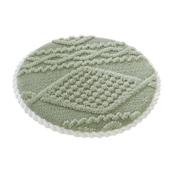 Round Chair Pad - Plush Cushion, Non-Slip Bottom, Pilling-Resistant, Easy-Clean, Soft Sponge Padding, Washable Comfort Pad