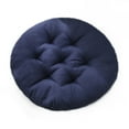thumbnail image 1 of Round Chair Pad Seat Cushion Solid Color Soft Chair Pads Comfy Chair Cushion Pillow for Kitchen Dining Office Chair Kids Reading (Black, Diameter 12"), 1 of 3