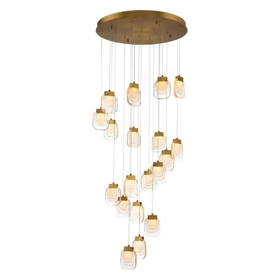 Round Chandelier 19 Light-Gold Finish Bailey Street Home 79-Bel-4187026