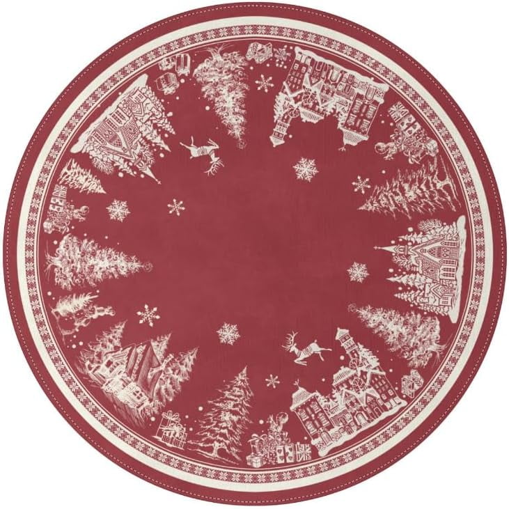 Round Christmas Tablecloth 60x60 inches