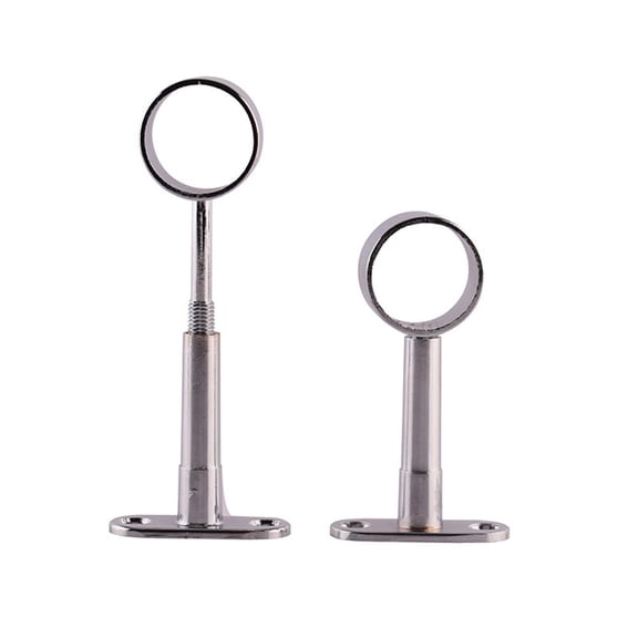 Round Chrome Centre Support Bracket For Wardrobe Rail Rod Socket 25mm