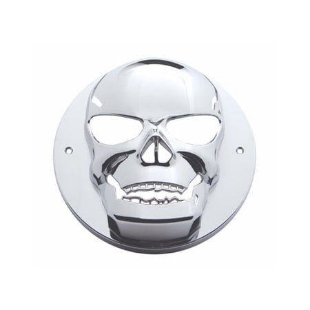 Round Chrome Skull Bezel / Covers 2" LED Side Marker Clearance Light