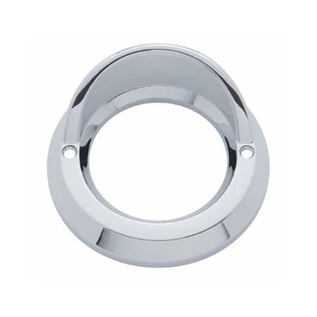 Round Chrome Visor Bezel / Covers 2" LED Side Marker Clearance Light