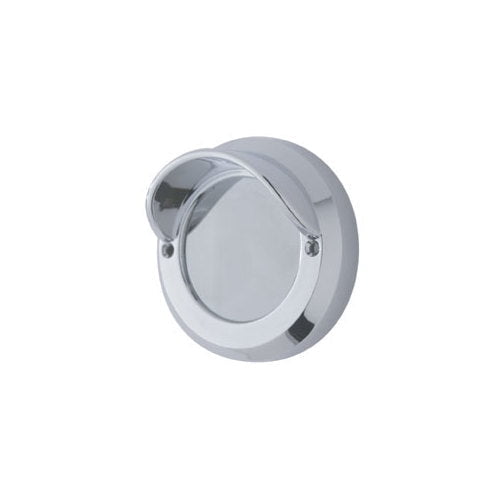 Round Chrome Visor Bezel / Covers 2" LED Side Marker Light / Chrome Mirror Lens