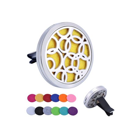 Round Circle Bubbles Aromatherapy Perfume Essential Oil Diffuser Car Vent Clip