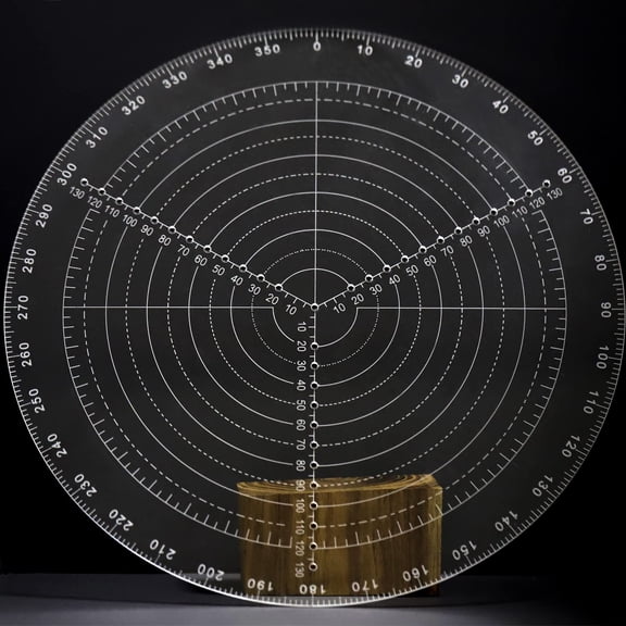 Round Circle Center Finder Compass 300mm Clear Acrylic Woodworking Tool 11.8 Inch