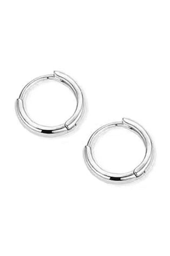 Round Circle Hoop Earrings Small Hinged Hoop Huggie Ear Earrings Women Men V3J6