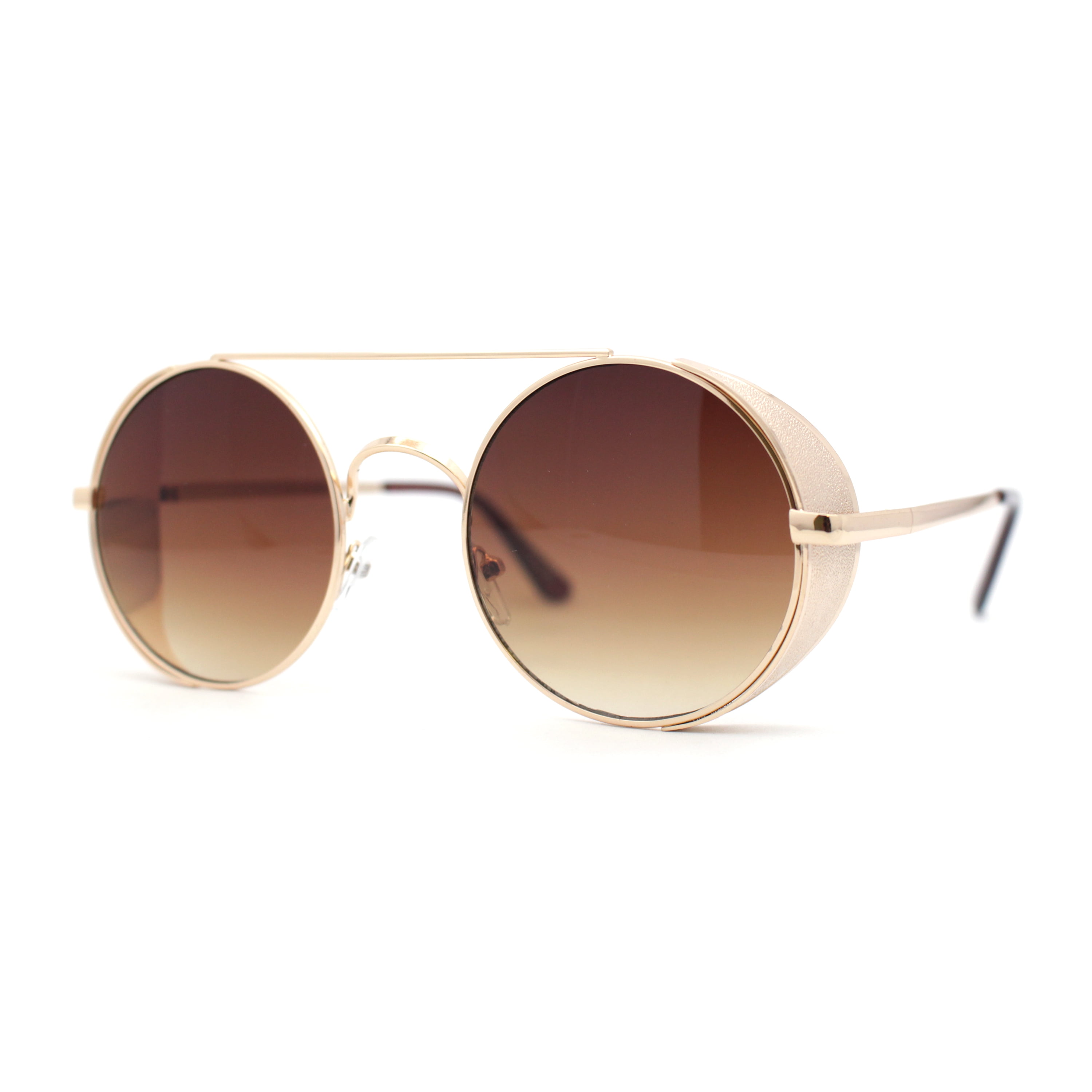 Round Retro Double Bridge Sunglasses Skyler Double Metal Bridge Polarized Round Sunglasses  main image 4