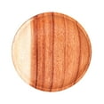thumbnail image 1 of Round Classic Acacia Wood Dessert Plate, 1 of 5