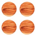 thumbnail image 1 of Round Classic Acacia Wood Dinner Plate 4-Pack, 1 of 5